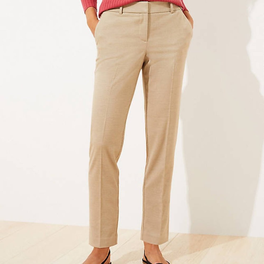 LOFT Brushed Flannel Slim Pencil Pants w/‎ Stretch